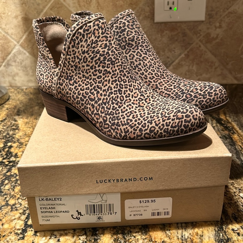 Lucky Brand Leopard Booties